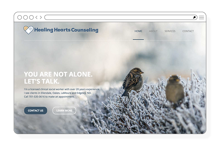 Healing Hearts Website Design